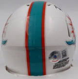 Raheem Mosert Autographed White Speed Mini Helmet Miami Dolphins Beckett BAS QR #1W038670