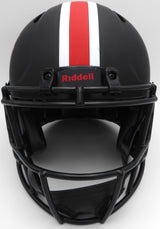 Justin Fields Autographed Matte Black Full Size Authentic Helmet Ohio State Buckeyes (Smudged) Beckett BAS QR #WG94077