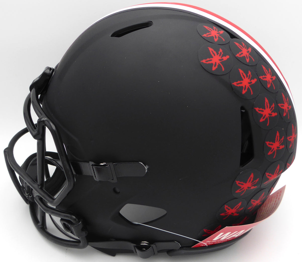 Justin Fields Autographed Matte Black Full Size Authentic Helmet Ohio State Buckeyes (Smudged) Beckett BAS QR #WG94077