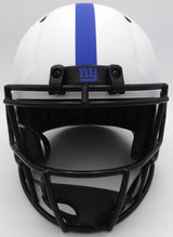 Daniel Jones Autographed New York Giants Alternate White Full Size Speed Replica Helmet New York Giants Beckett BAS QR #W045132