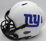Daniel Jones Autographed New York Giants Alternate White Full Size Speed Replica Helmet New York Giants Beckett BAS QR #W045132