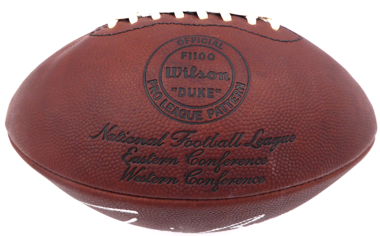 Jim Brown Autographed NFL Leather Football Cleveland Browns "HOF 71, 3X MVP, 64 Champs" PSA/DNA #AA97299