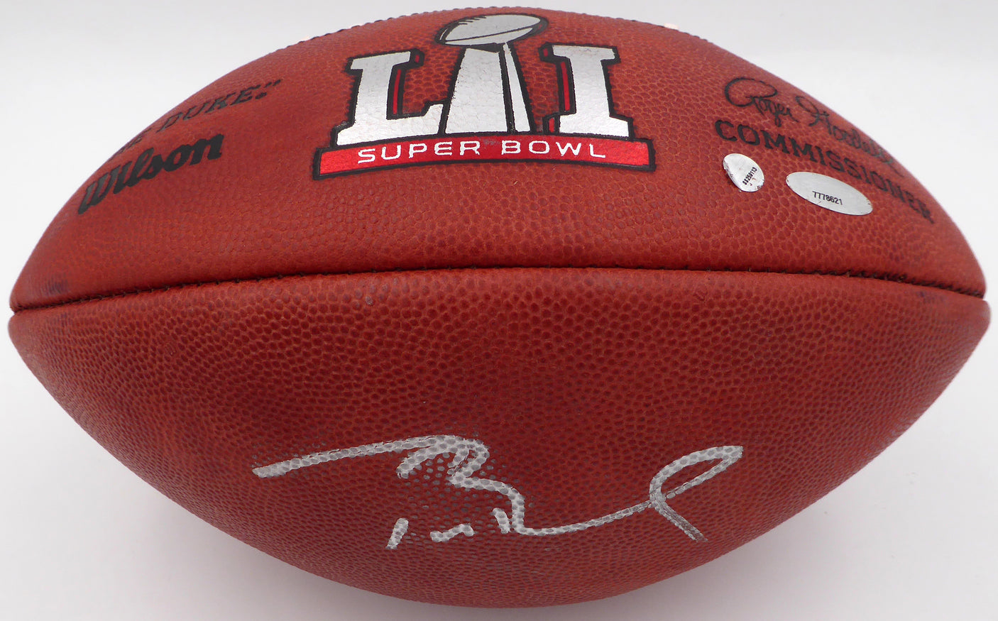 Tom Brady Autographed SB LI NFL Leather Football New England Patriots TriStar Holo #7778621