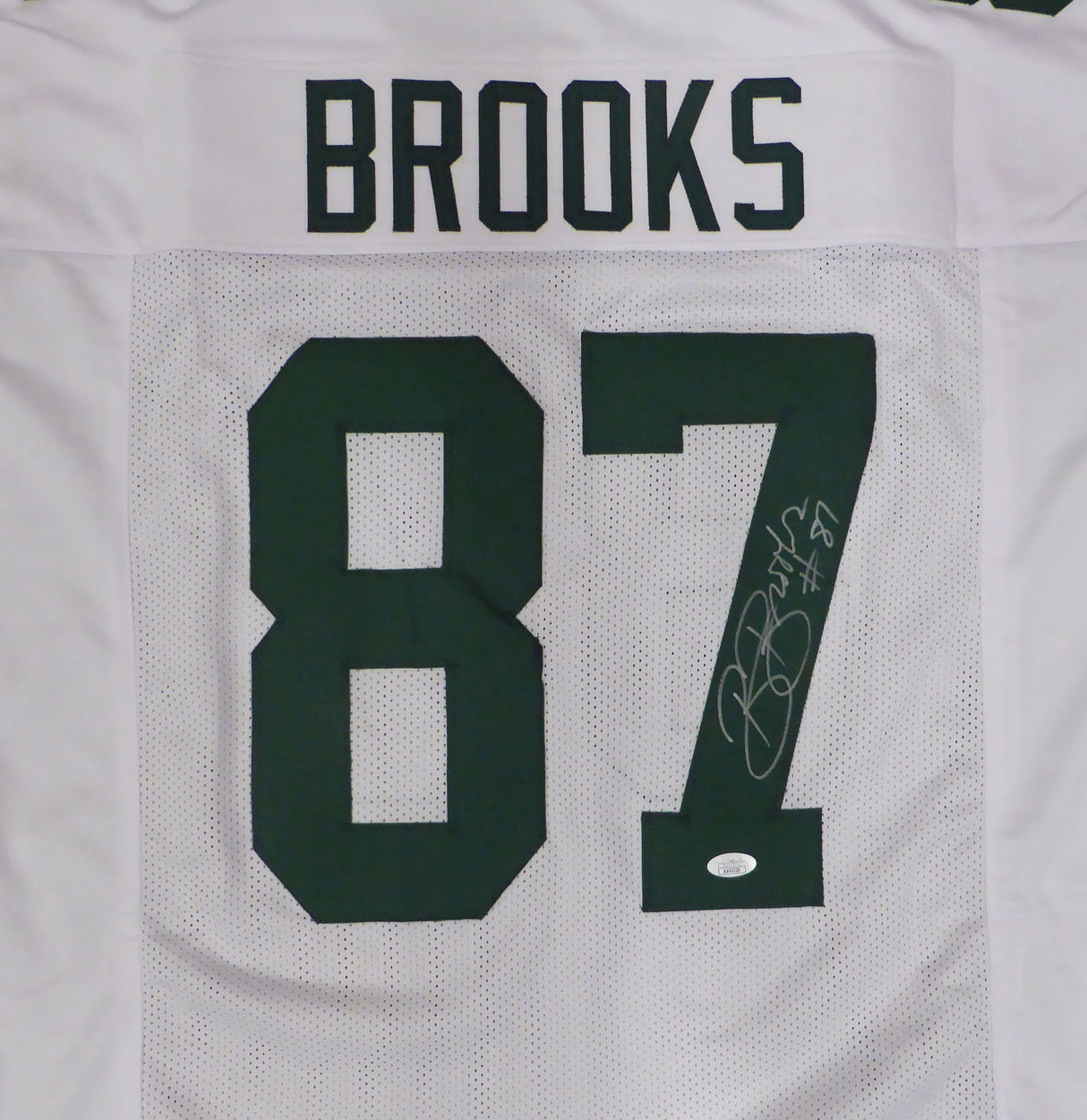 Green Bay Packers Robert Brooks Autographed White Jersey JSA #AU43226
