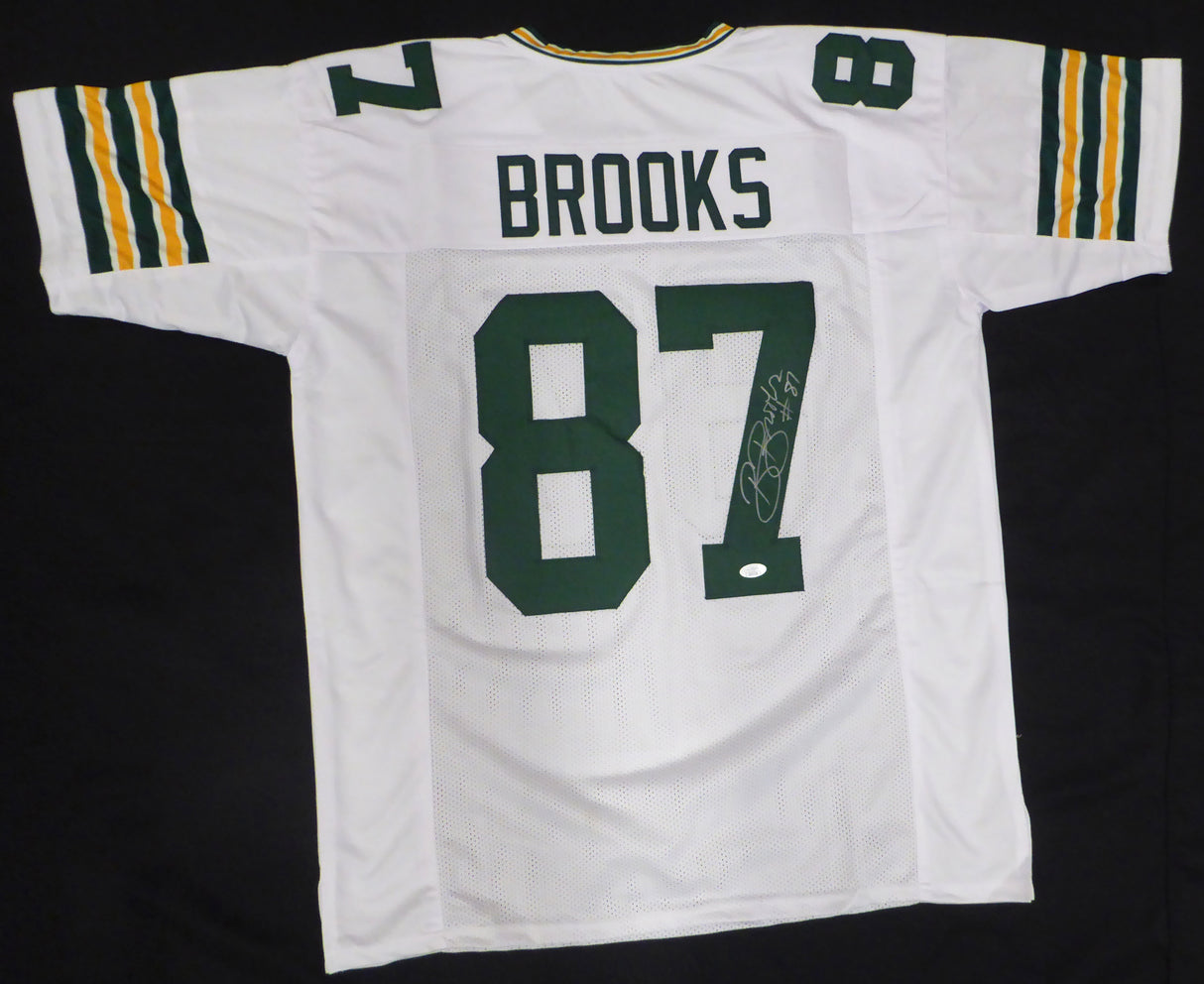 Green Bay Packers Robert Brooks Autographed White Jersey JSA #AU43226