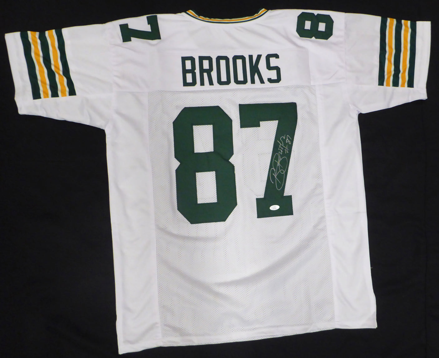 Green Bay Packers Robert Brooks Autographed White Jersey JSA #AU43226