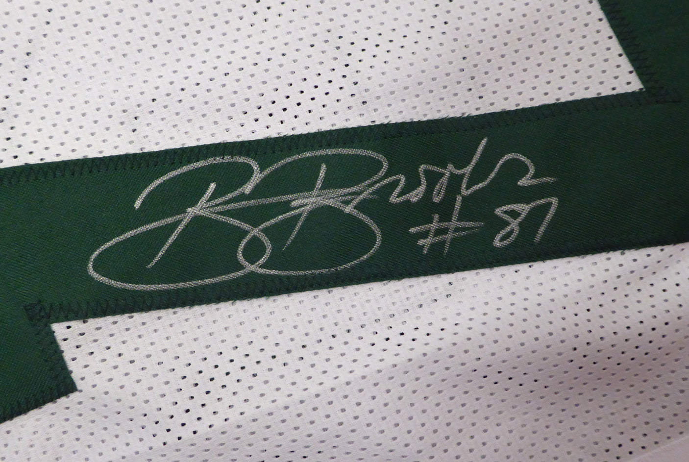 Green Bay Packers Robert Brooks Autographed White Jersey JSA #AU43226