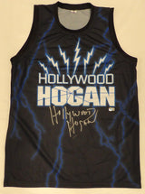 WWE Hulk Hogan Autographed Black Jersey "Hollywood Hogan" Beckett BAS QR #WR25667