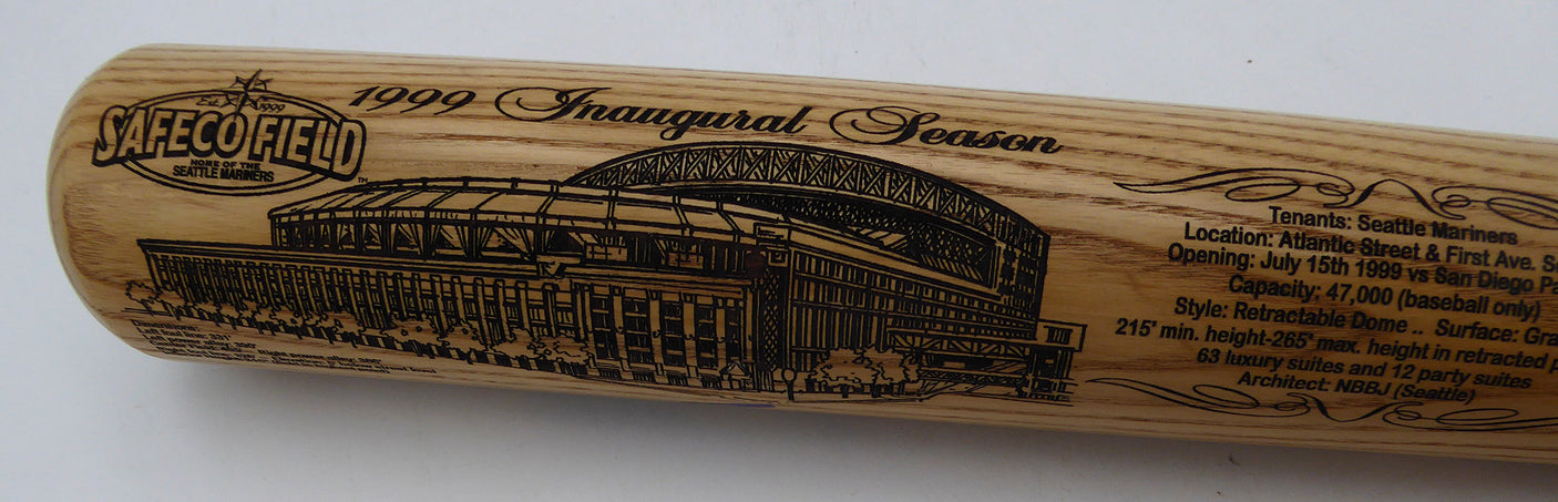 Ken Griffey Jr. Autographed 1999 Safeco Field Inaugural Season Bat Seattle Mariners Beckett BAS Witness #3W341162