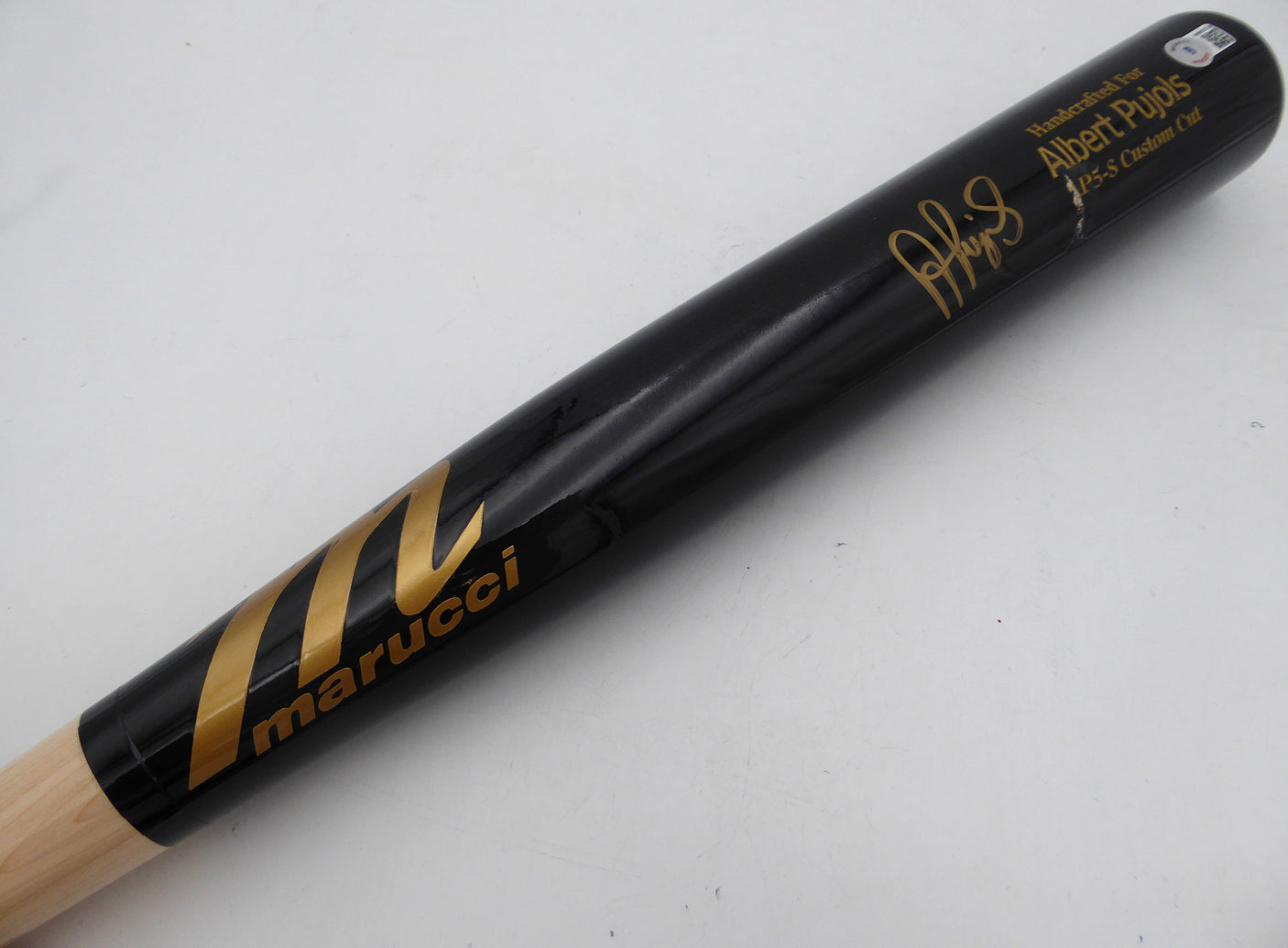Albert Pujols Autographed Marucci Player Model Bat St. Louis Cardinals (Dent) Beckett BAS Witness #WM59724