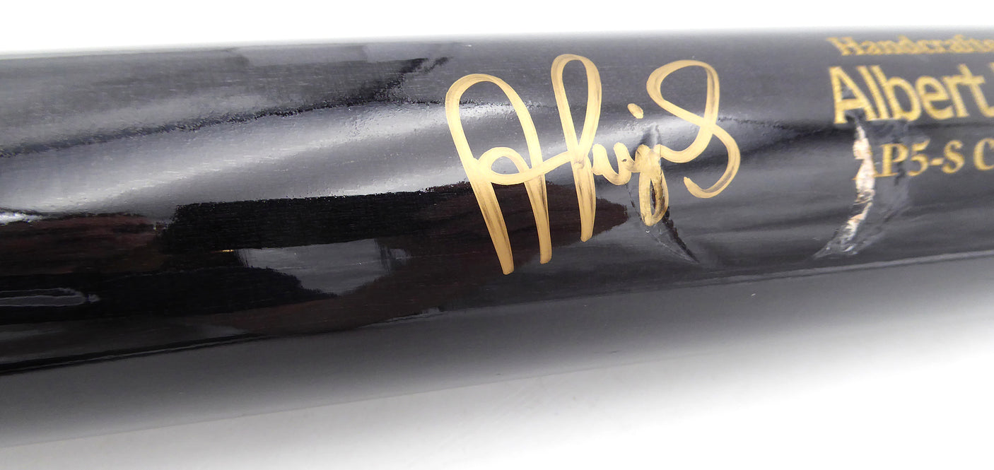 Albert Pujols Autographed Marucci Player Model Bat St. Louis Cardinals (Dent) Beckett BAS Witness #WM59724