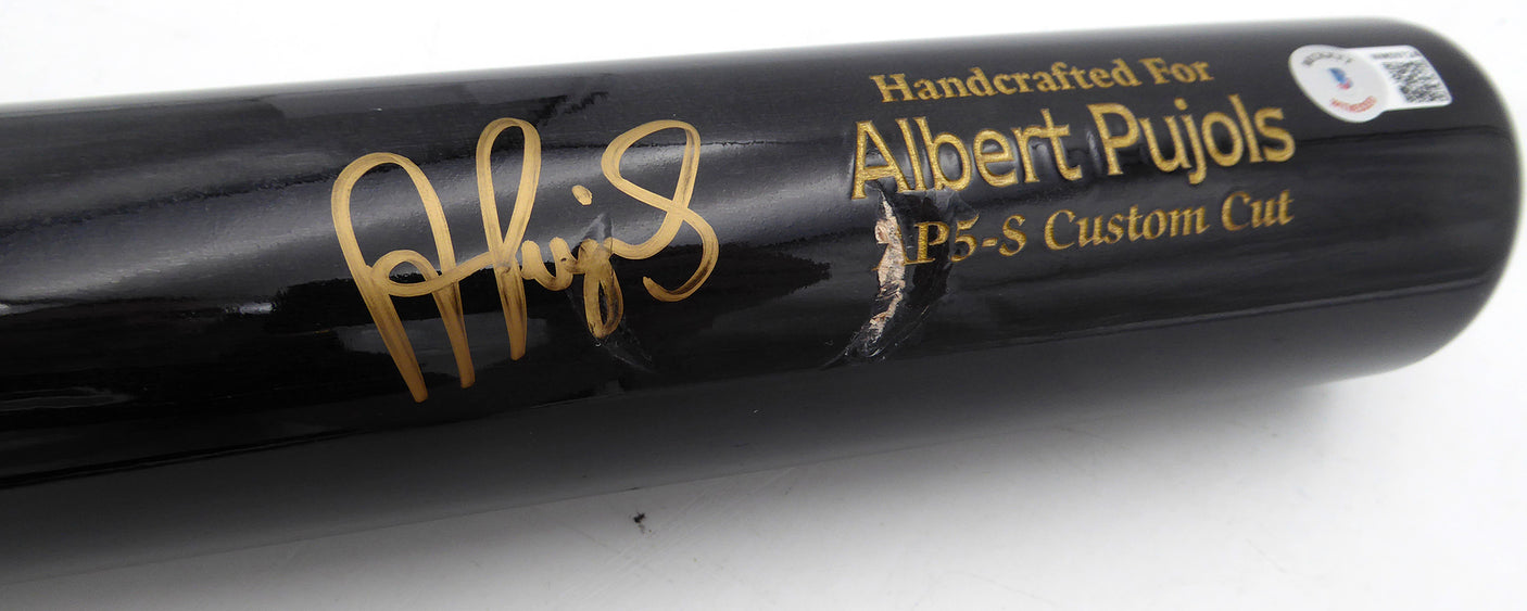 Albert Pujols Autographed Marucci Player Model Bat St. Louis Cardinals (Dent) Beckett BAS Witness #WM59724