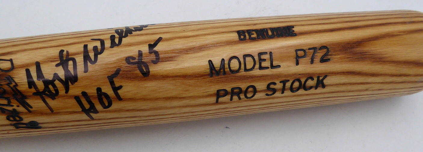 Hoyt Wilhelm Autographed Louisville Slugger Bat New York Giants "HOF 85" Beckett BAS QR #BS30666