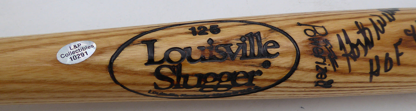 Hoyt Wilhelm Autographed Louisville Slugger Bat New York Giants "HOF 85" Beckett BAS QR #BS30666