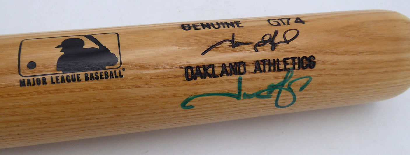 Jason Giambi Autographed Louisville Slugger G174 Game Model Bat Oakland A's Beckett BAS QR #BS30664