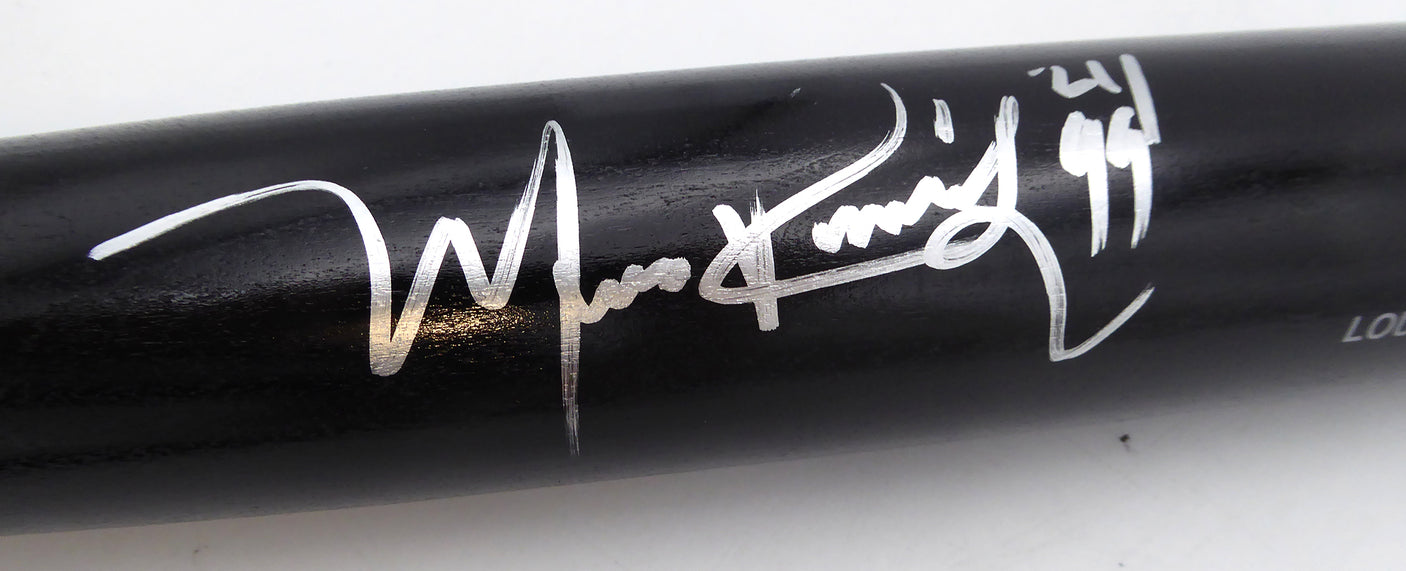 Manny Ramirez Autographed Louisville Slugger Bat Boston Red Sox, Los Angeles Dodgers "24 99" Beckett BAS Witness #2W628662