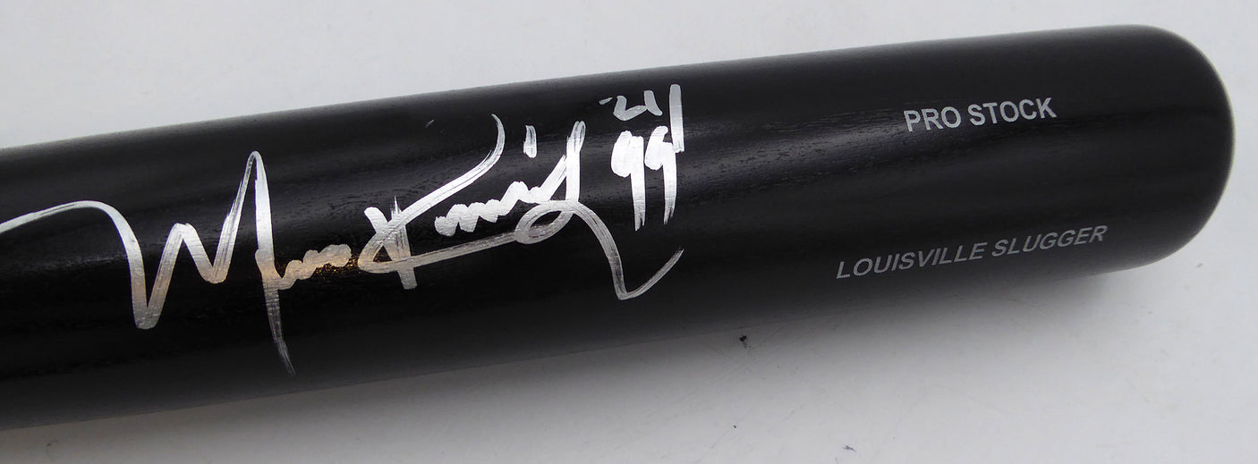 Manny Ramirez Autographed Louisville Slugger Bat Boston Red Sox, Los Angeles Dodgers "24 99" Beckett BAS Witness #2W628662