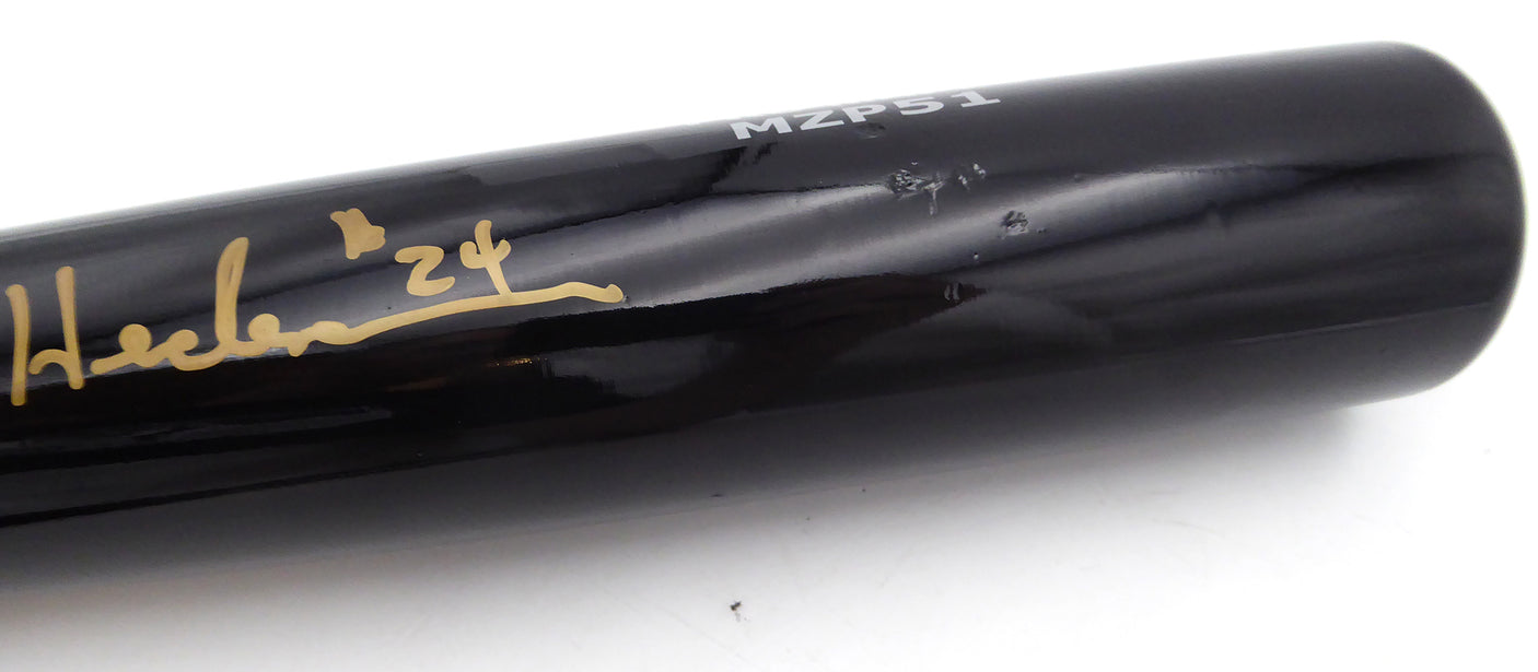 Rickey Henderson Autographed Mizuno Bat Oakland A's, New York Yankees Beckett BAS QR #BS30852