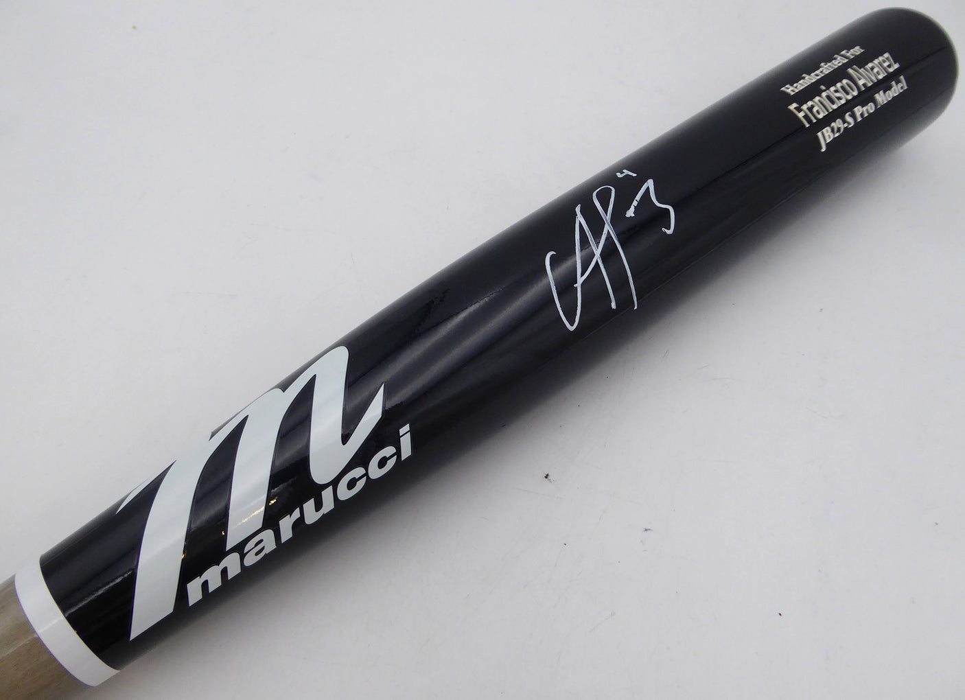 Francisco Alvarez Autographed Marucci Pro Model Bat New York Mets Beckett BAS Witness #676042