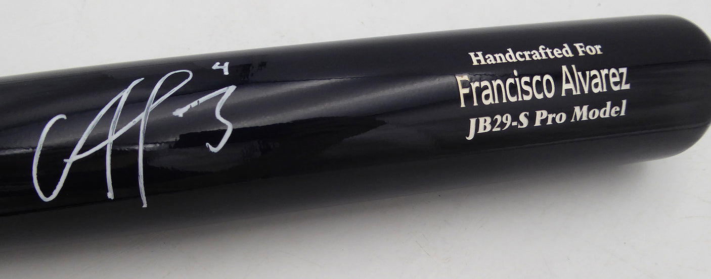 Francisco Alvarez Autographed Marucci Pro Model Bat New York Mets Beckett BAS Witness #676042