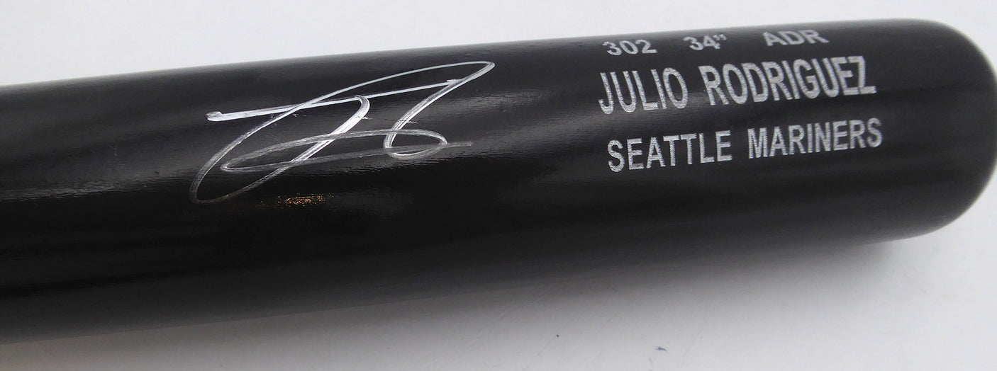 Julio Rodriguez Autographed Rawlings Bat Seattle Mariners Beckett BAS Witness #WN43908