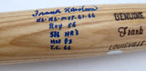 Frank Robinson Autographed Louisville Slugger Bat Baltimore Orioles "Stat Bat" Beckett BAS #BR84867