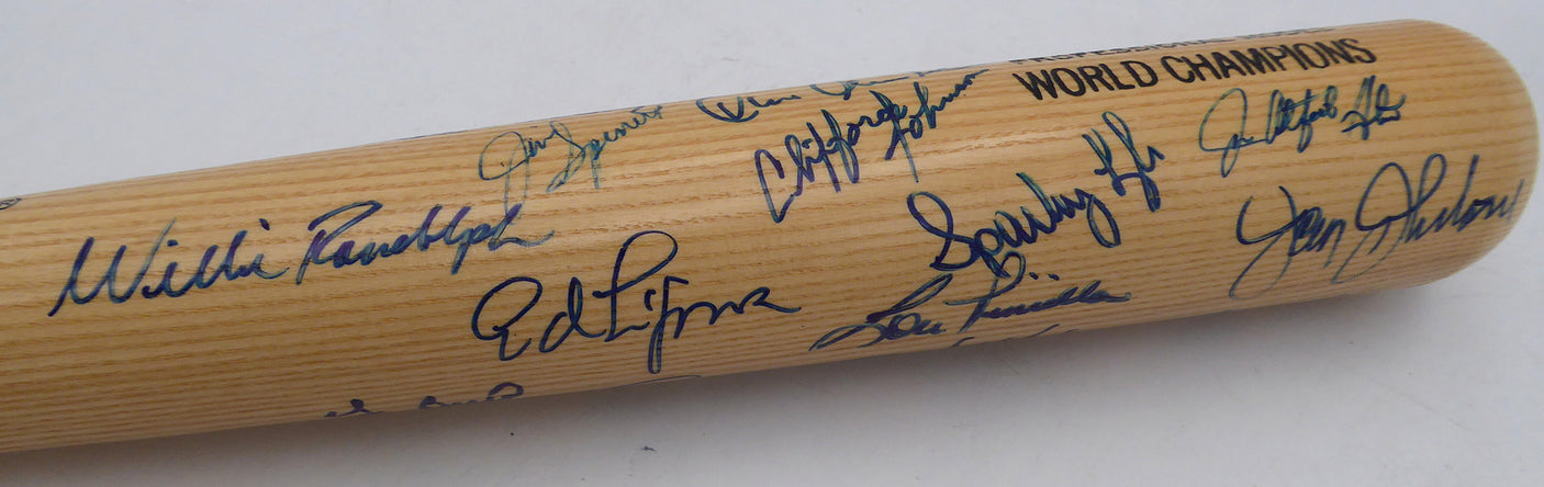 1978 New York Yankees Team Autographed Rawlings Bat 25 Signatures Including Reggie Jackson & Yogi Berra Beckett BAS #AE16701