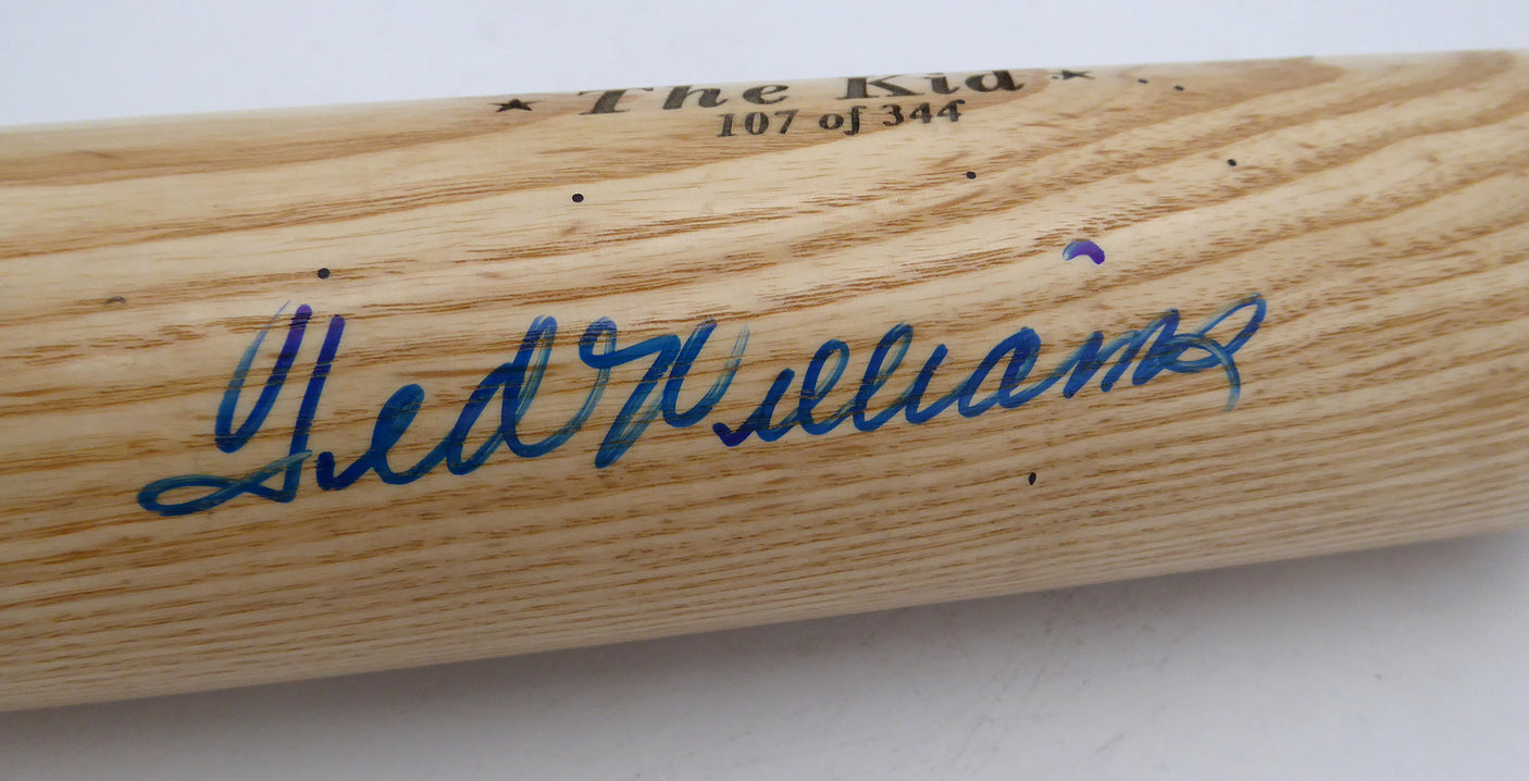 Ted Williams Autographed Louisville Slugger The Kid Bat Boston Red Sox Beckett BAS #AE16703
