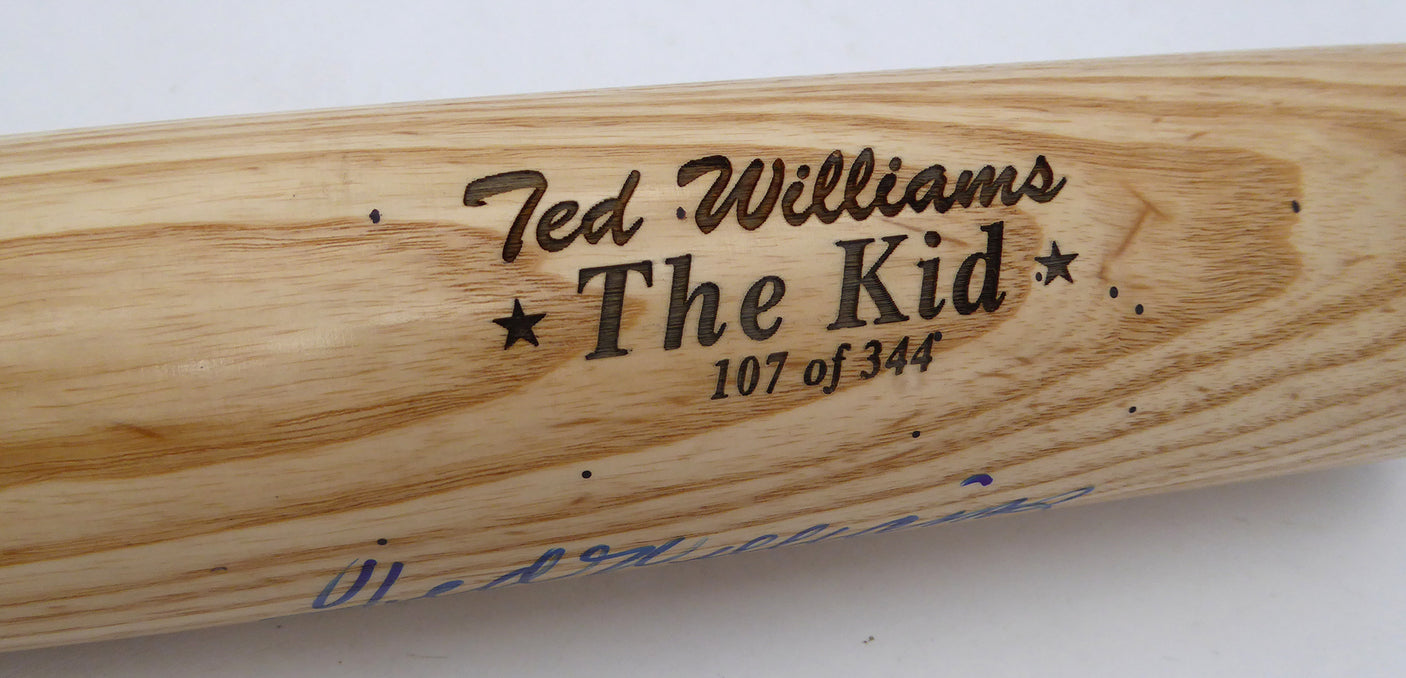 Ted Williams Autographed Louisville Slugger The Kid Bat Boston Red Sox Beckett BAS #AE16703