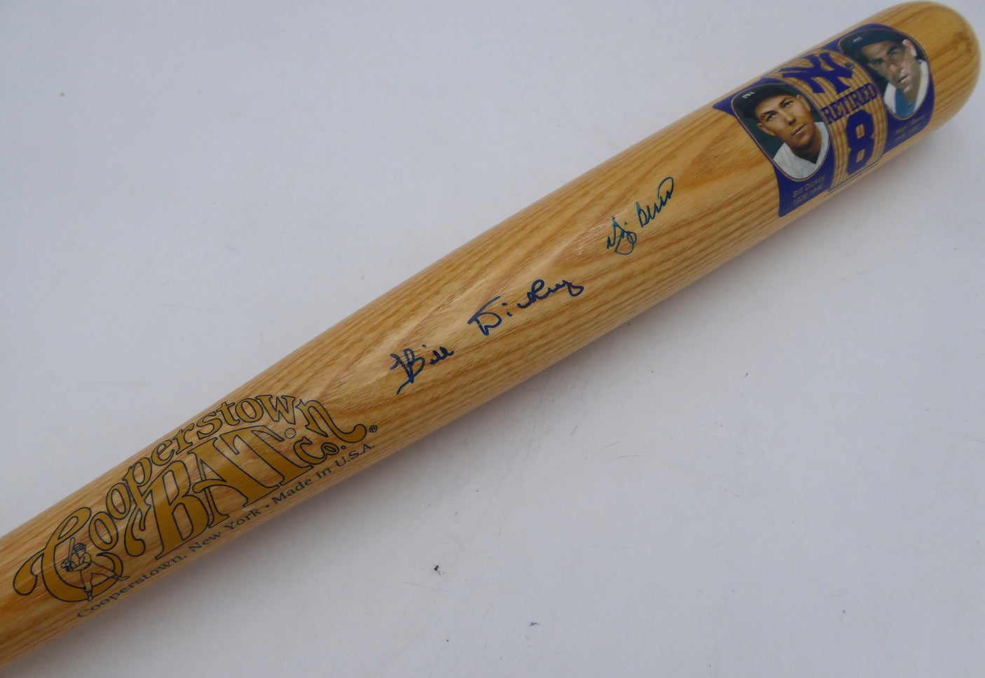 Yogi Berra & Bill Dickey Autographed Cooperstown Bat New York Yankees Beckett BAS #AE16705
