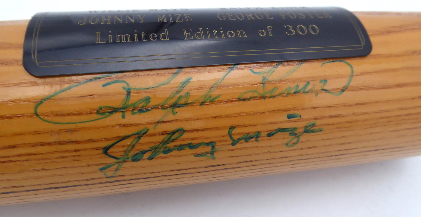 50 HR Club Autographed Rawlings Bat 4 Signatures 4 Signatures Including Willie Mays PSA/DNA #S04922