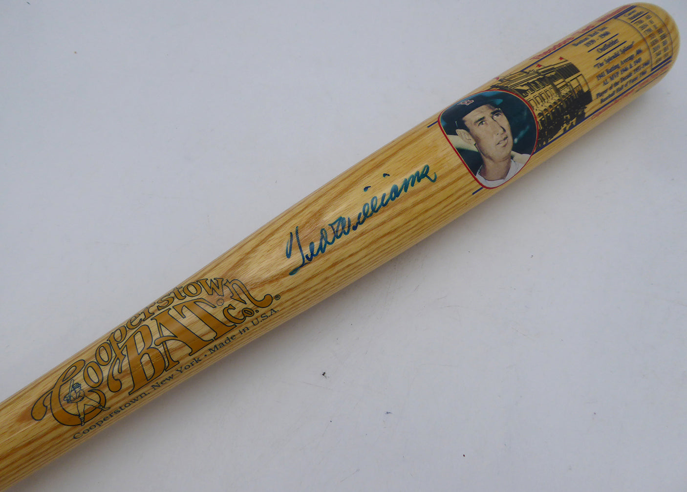 Ted Williams Autographed Cooperstown Bat Boston Red Sox JSA #ZZ44397