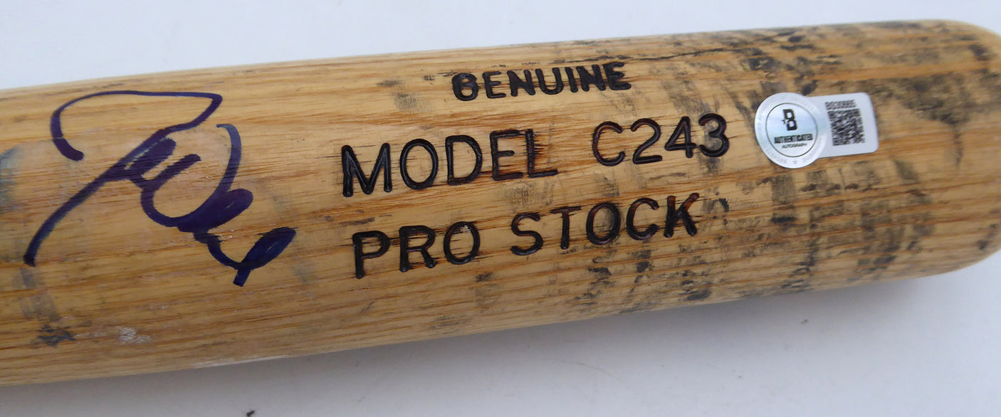 John Olerud Autographed Game Used Louisville Slugger Bat M's, Blue Jays Beckett BAS QR #BS30665