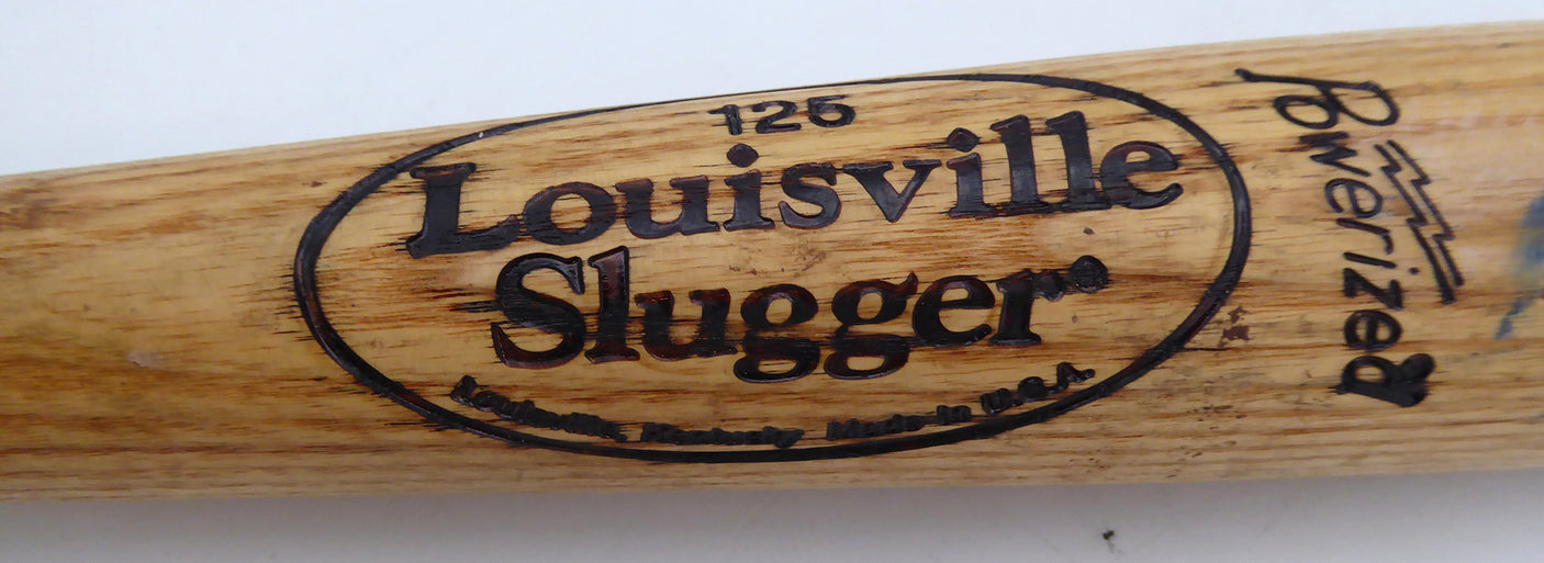 John Olerud Autographed Game Used Louisville Slugger Bat M's, Blue Jays Beckett BAS QR #BS30665