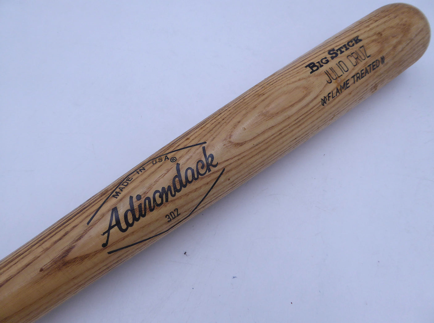 Julio Cruz Unsigned Game Issued Adirondack Bat Seattle Mariners SKU #253232