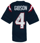 Antonio Gibson Signed Navy Custom Football Jersey - (Beckett)