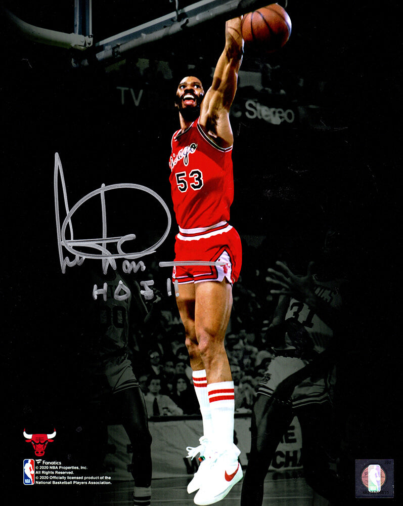 Artis Gilmore Signed Chicago Bulls Slam Dunk Spotlight Action 8x10 Photo w/HOF'11