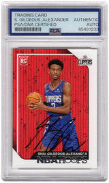 Shai Gilgeous Alexander Signed Clippers 2018-19 Panini NBA Hoops Rookie Basketball Card #262 - (PSA Encapsulated)