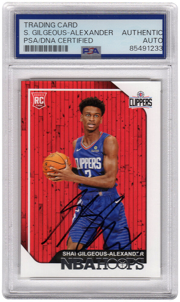 Shai Gilgeous Alexander Signed Clippers 2018-19 Panini NBA Hoops Rookie Basketball Card #262 - (PSA Encapsulated)