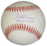 Tom Glavine Signed Rawlings Official MLB Baseball w/95 WS MVP