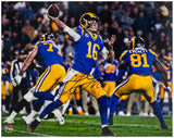 Jared Goff Signed Los Angeles Rams Passing Action 16x20 Photo - (Fanatics)