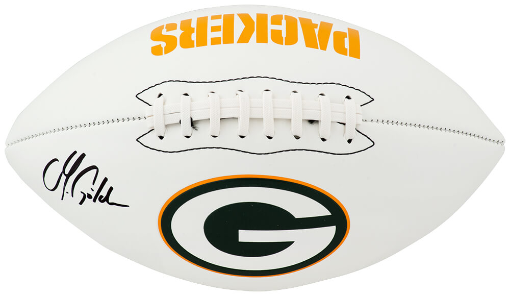 Matthew Golden Signed Green Bay Packers Franklin White Logo Football