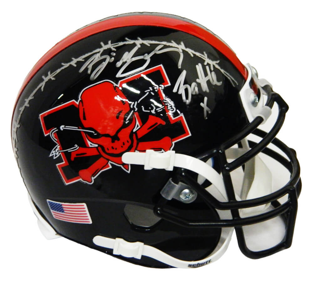 Bill Goldberg Signed The Longest Yard Mean Machine Black Football Mini Helmet w/Battle X