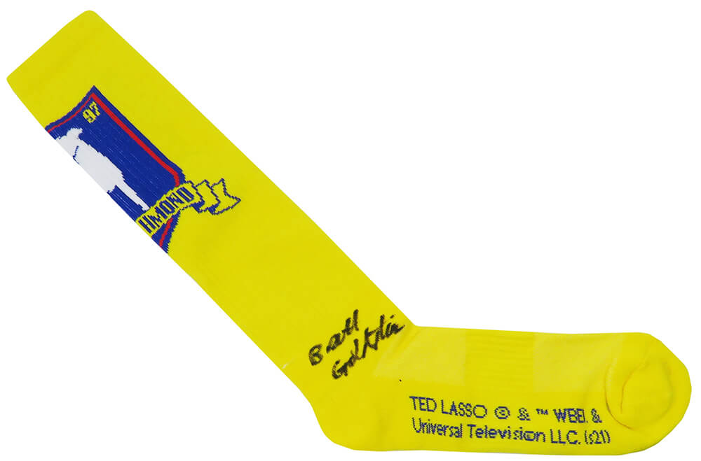 Brett Goldstein (Roy Kent) Signed Ted Lasso AFC Richmond Crest Yellow Soccer Sock