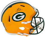 Matthew Golden Signed Green Bay Packers Riddell Full Size Speed Replica Helmet