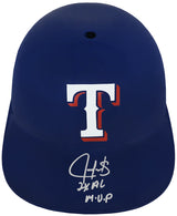 Juan Gonzalez Signed Texas Rangers Replica Souvenir Batting Helmet w/2x AL MVP