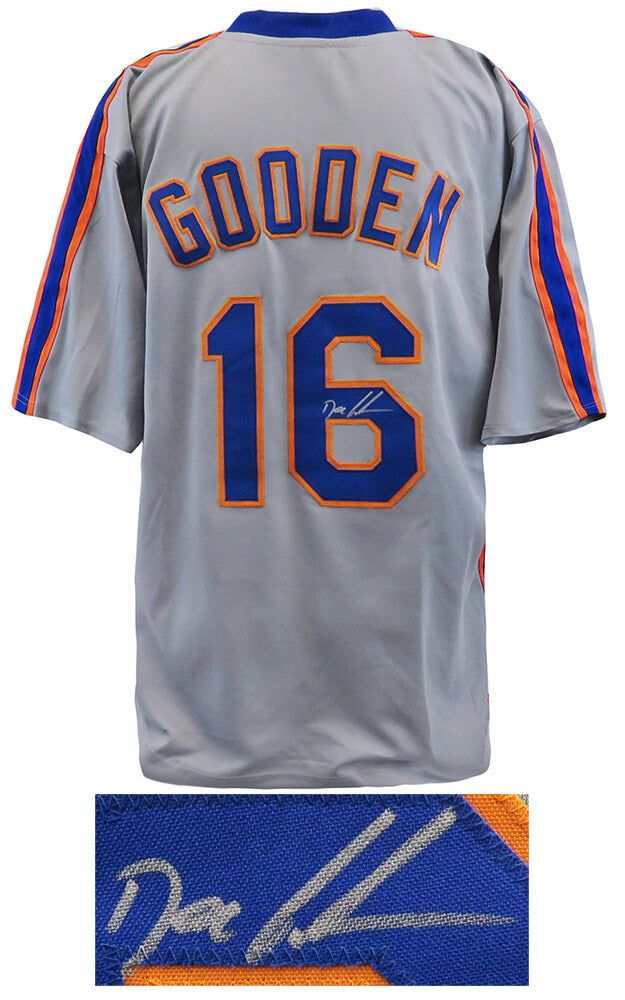 Dwight Gooden Signed Gray Custom Baseball Jersey