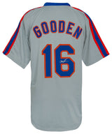 Dwight Gooden Signed Grey T/B Custom Baseball Jersey