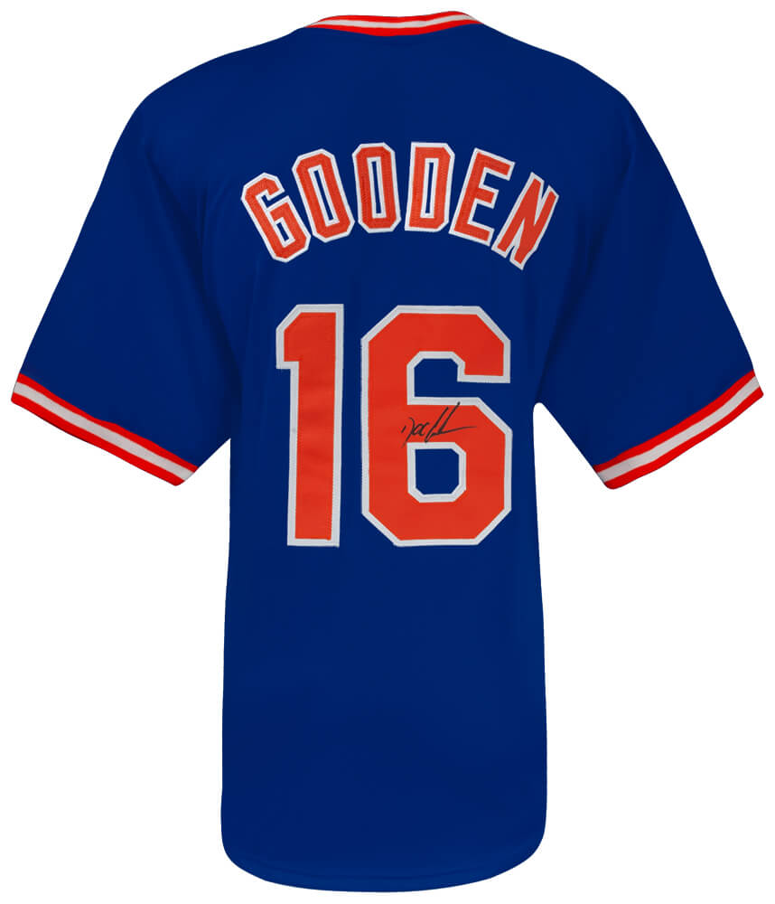 Dwight Gooden Signed Blue Custom Baseball Jersey