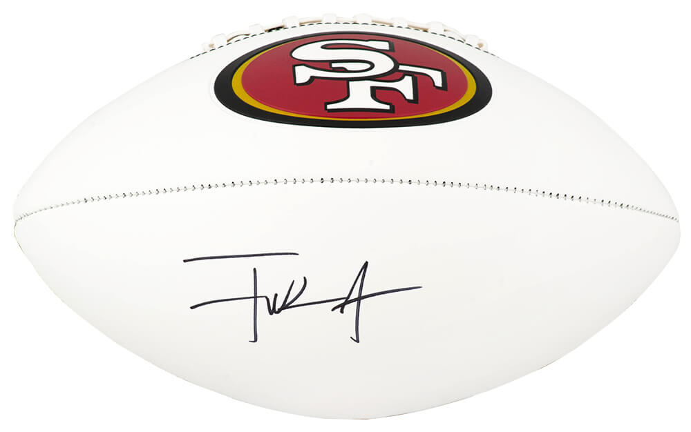 Frank Gore Signed San Francisco 49ers Logo Franklin White Football